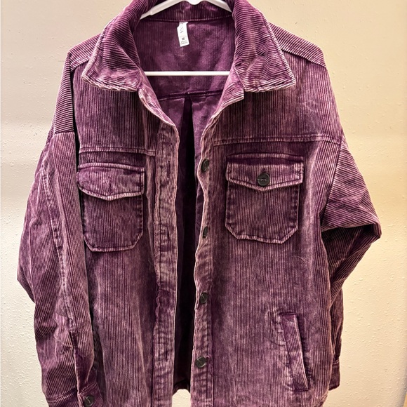 Jackets & Blazers - Plum Corduroy Jacket